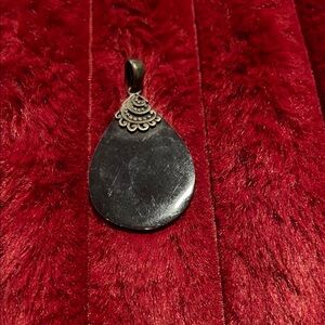 Elegant Black Teardrop Pendant
